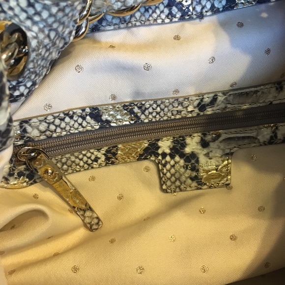 kate ♠️ spade snake embossed handbag with dust bag - Picture 4 of 8